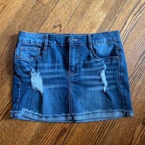 Denim mini skirt